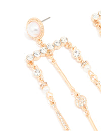 Gold Pearl & Diamante Mobile Earrings - link has visual effect only