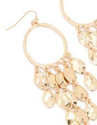 Gold Disc Fountain Drop Earrings - link has visual effect only