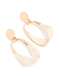 Gold Enamel Drop Earrings - link has visual effect only
