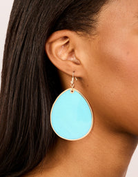 Gold Teardrop Shell Hook Earrings - link has visual effect only