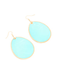Gold Teardrop Shell Hook Earrings - link has visual effect only