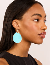 Gold Teardrop Shell Hook Earrings - link has visual effect only