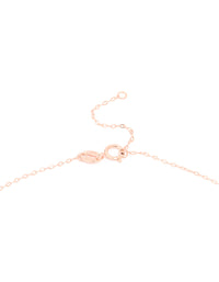 Rose Gold Plated Sterling Silver Cubic Zirconia Baguette Bar Necklace - link has visual effect only
