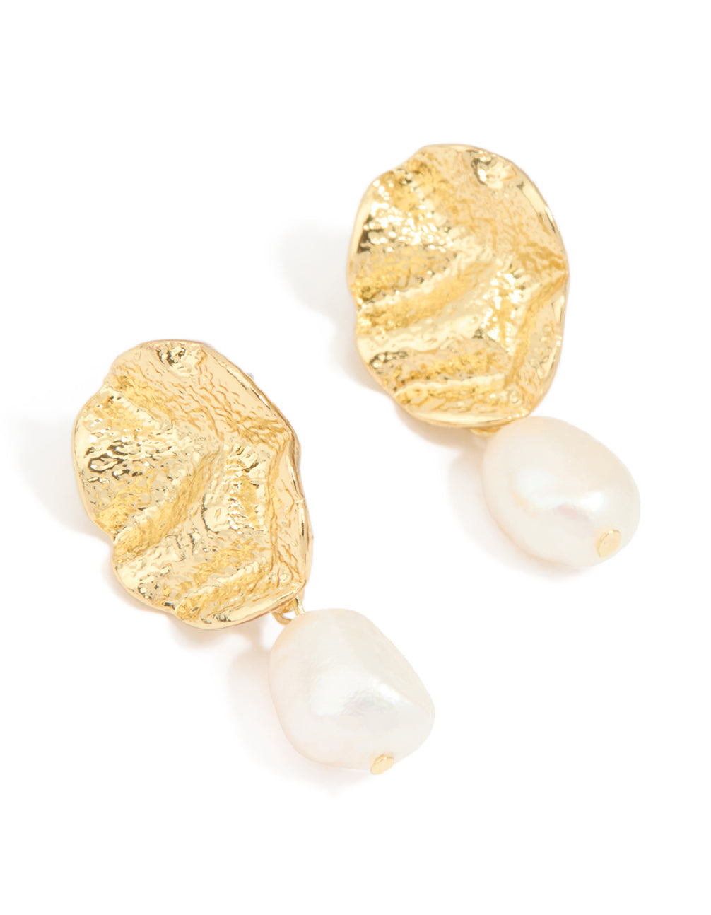 Gold Plated Freshwater Pearl Stud Earrings