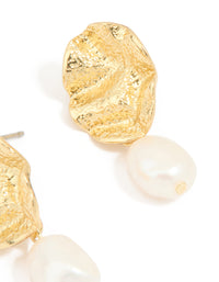 Gold Plated Freshwater Pearl Stud Earrings - link has visual effect only