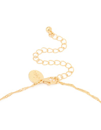 Gold Plated Cross & Coin Necklace - link has visual effect only