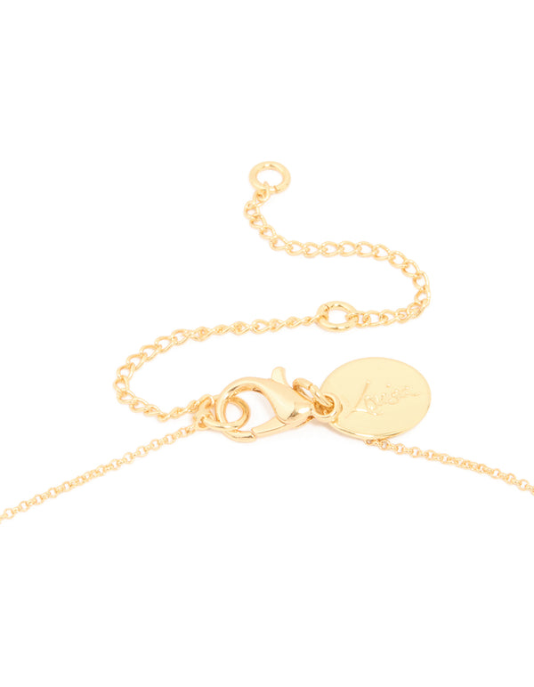 Gold Plated Cubic Zirconia Y-Necklace