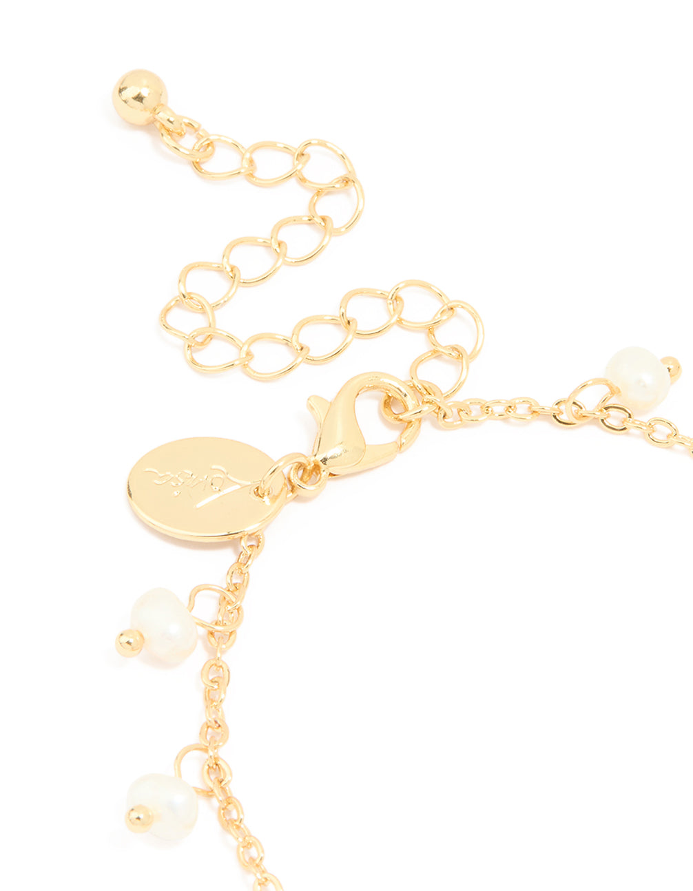 Gold Plated Pearl Droplet Bracelet