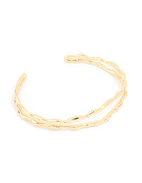 Gold Plated Double Molten Wrist Cuff - link has visual effect only