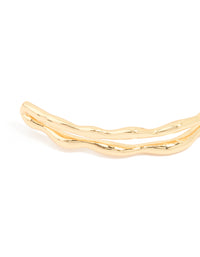Gold Plated Double Molten Wrist Cuff - link has visual effect only