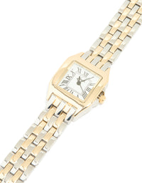 Mixed Metals Vintage Square Small Watch - link has visual effect only