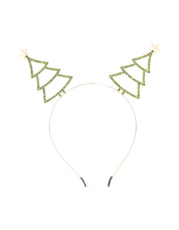 Gold Green Diamante Tree Headband - link has visual effect only