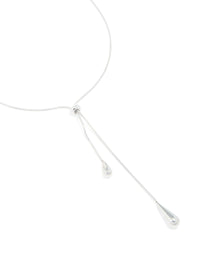 Waterproof Stainless Steel Pull Through Lariat Necklace - link has visual effect only