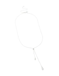 Waterproof Stainless Steel Pull Through Lariat Necklace - link has visual effect only