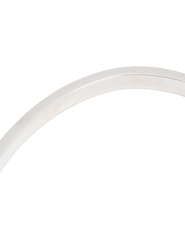 Waterproof Stainless Steel Diamante Hinged Bangle