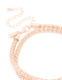 Kids Rose Gold Rainbow Diamante Heart Necklace & Ring Set - link has visual effect only