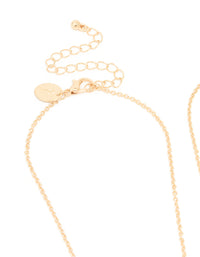 Kids Gold Pink & Purple Hugging Cat Big Sis Little Sis Necklaces Pack - link has visual effect only