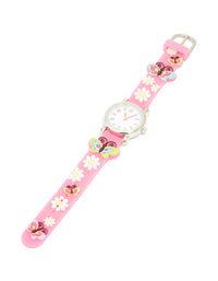 Kids Pink Butterfly & Daisy Watch - link has visual effect only