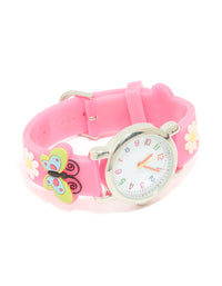 Kids Pink Butterfly & Daisy Watch - link has visual effect only