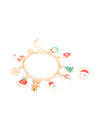 Kids Gold Santa Ring & Festive Charm Bracelet Pack - link has visual effect only