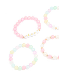 Kids Beaded Merry & Festive Tree Stretch Bracelets 5-Pack - link has visual effect only