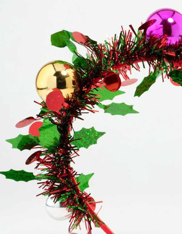 Kids Festive Tinsel Bauble Headband