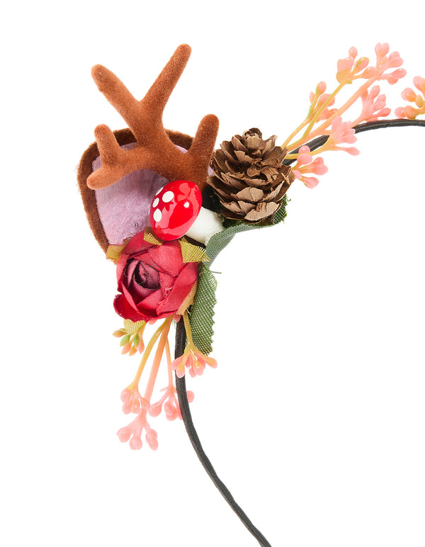 Kids Reindeer Antler Forest Headband