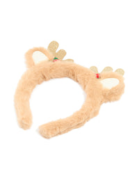 Kids Fluffy Reindeer Antler Headband - link has visual effect only