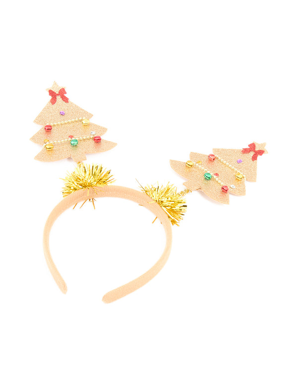Kids Tinsel & Fabric Festive Tree Headband