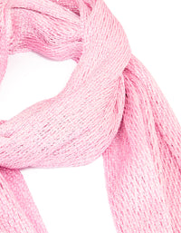 Pink Glitter Fabric Draped Scarf - link has visual effect only
