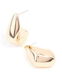 Gold Angular Teardrop Earrings - link has visual effect only