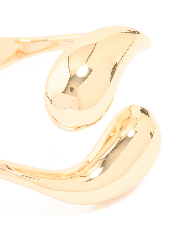 Gold Large Yin-Yang Wrist Cuff