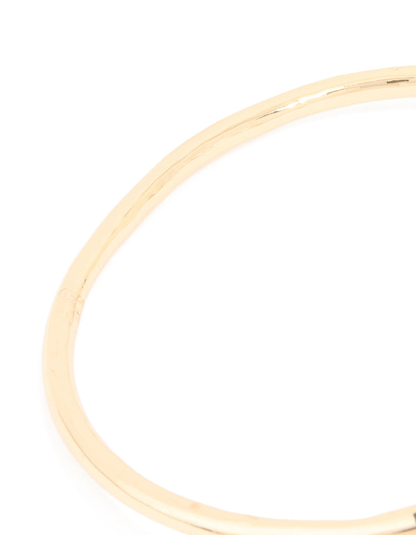 Gold Small Teardrop Thin Arm Cuff