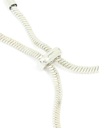 Silver Snake Zipper Toggle Bracelet - link has visual effect only