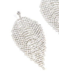Silver Diamante Feather Drop Earrings - link has visual effect only