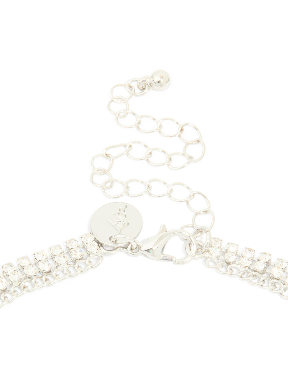Silver Diamante Princess Statement Necklace