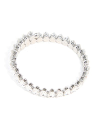 Silver Diamante Wrapped Bangle - link has visual effect only