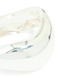 Silver Thick Wave Hinged Bangle - link has visual effect only