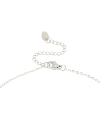 Silver Plated Small Pebble Pendant Necklace - link has visual effect only