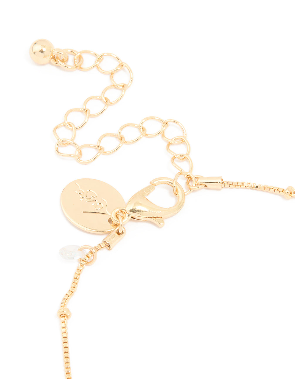 Gold Cubic Zirconia Cluster Y Bracelet