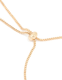 Gold Cubic Zirconia Round Toggle Bracelet - link has visual effect only