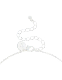 Silver Plated Cubic Zirconia Flower Centre Pendant Necklace - link has visual effect only