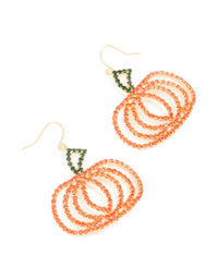 Gold Diamante Glam Pumpkin Drop Earrings - link has visual effect only