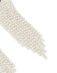 Silver Diamante Cupchain Ghost Drop Earrings - link has visual effect only