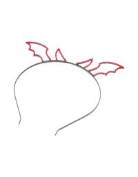 Black Coated Metal & Red Diamante Devil Horn Headband - link has visual effect only