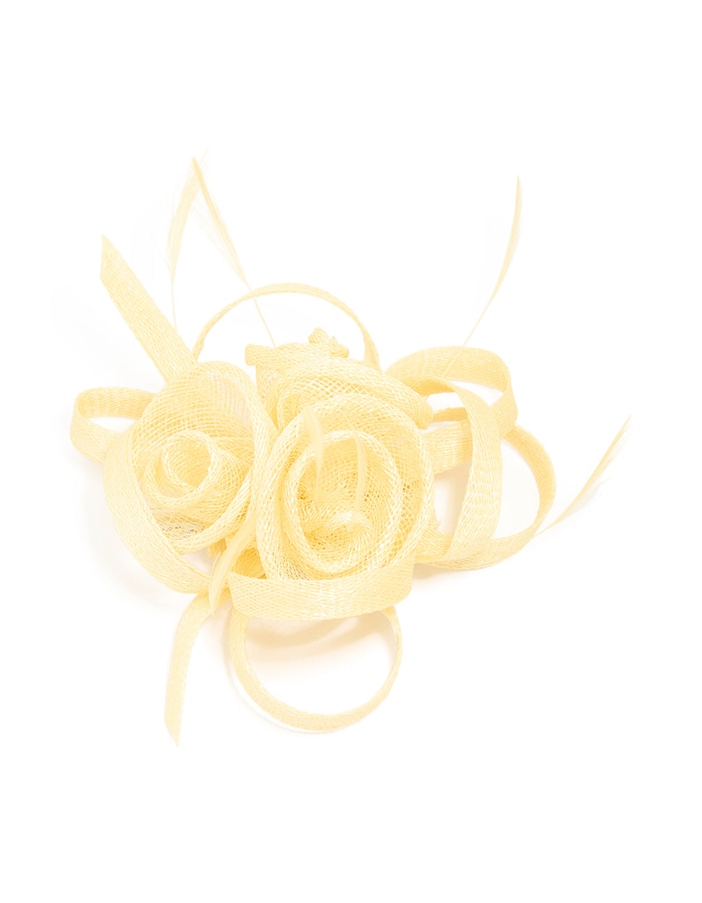 Yellow Feather Swirl Hair Clip