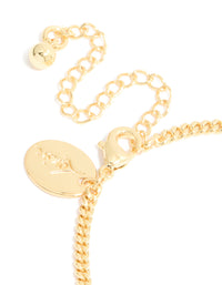 Gold Plated Cubic Zirconia Butterfly Chain Bracelet - link has visual effect only