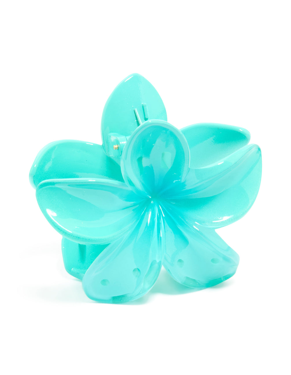 Blue Ombre Frangipani Flower Claw Clip