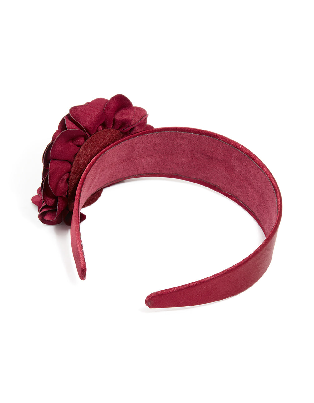 Burgundy Fabric Flower Statement Headband