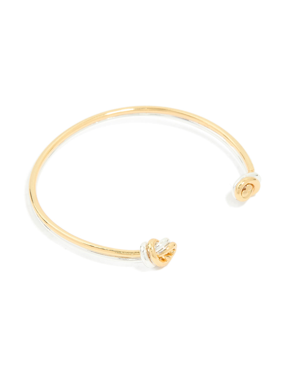 Mixed Metal Double Knotted Wrist Cuff